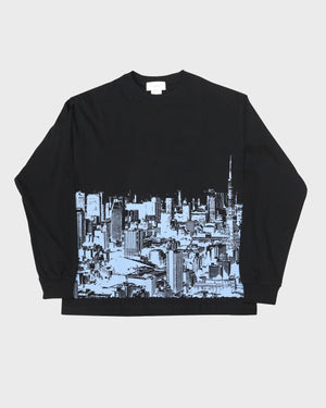TOKYO CITY LONG SLEEVE TEE BLACK