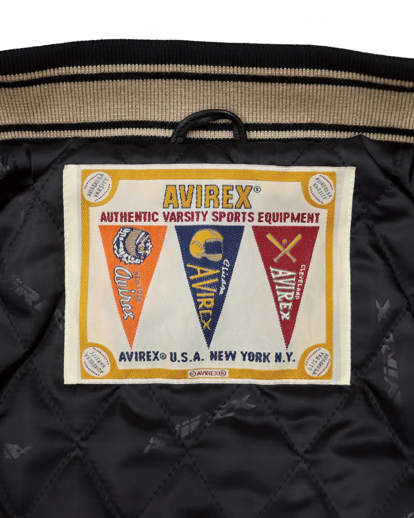 AVIREX×MBCC VARSITY JKT "FRAME WORK"